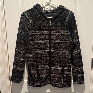 Lena Black and White Patterned Sweater